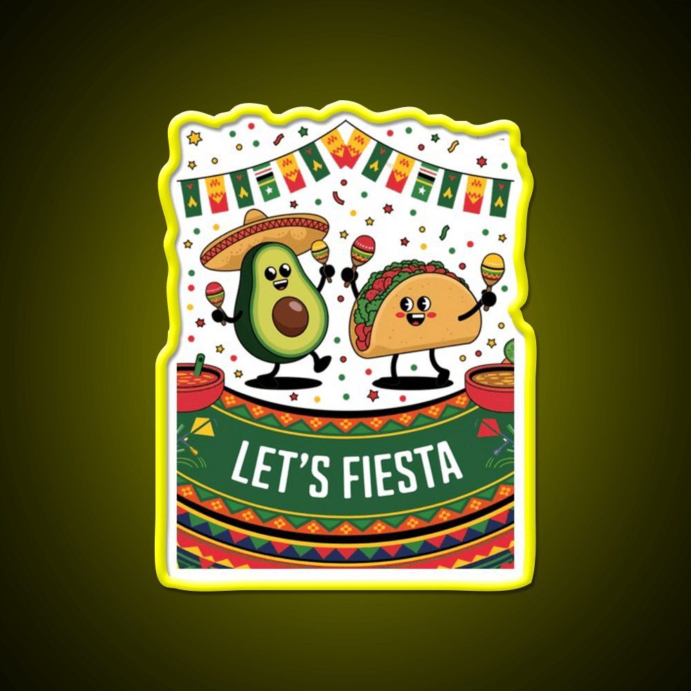 Funny Cinco De Mayo Mexican Party Taco Led Neon Sign Rgb Color - Shineneon