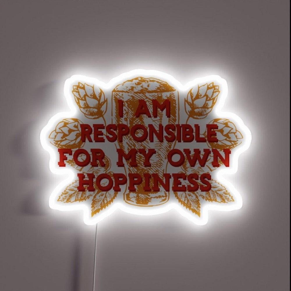 Funny Craft Beer Home Brewer Hoppiness Rgb Led Neon Sign - Shineneon