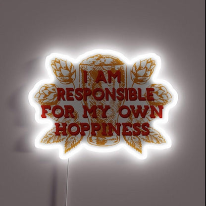 Funny Craft Beer Home Brewer Hoppiness Rgb Led Neon Sign - Shineneon