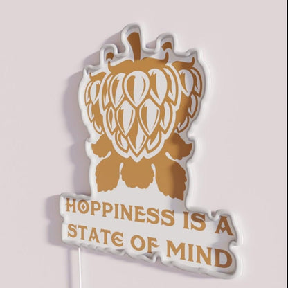Funny Craft Beer Hoppiness Is A State Of Mind Rgb Led Neon Sign - Shineneon