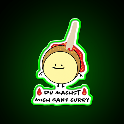 Funny Currywurst Fast Food Led Neon Sign For Burger Place Rgb Color - Shineneon
