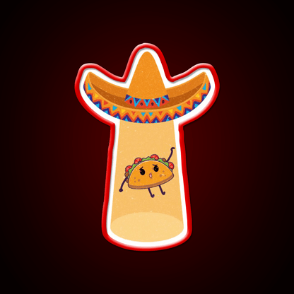 Funny Cute Tacos Extraterrestrial Abduction Taco Led Neon Sign Rgb Color - Shineneon