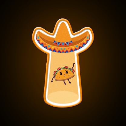 Funny Cute Tacos Extraterrestrial Abduction Taco Led Neon Sign Rgb Color - Shineneon