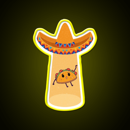 Funny Cute Tacos Extraterrestrial Abduction Taco Led Neon Sign Rgb Color - Shineneon
