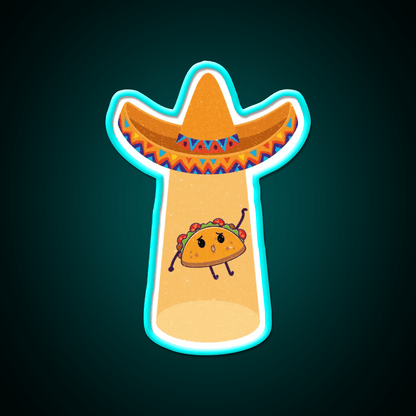 Funny Cute Tacos Extraterrestrial Abduction Taco Led Neon Sign Rgb Color - Shineneon