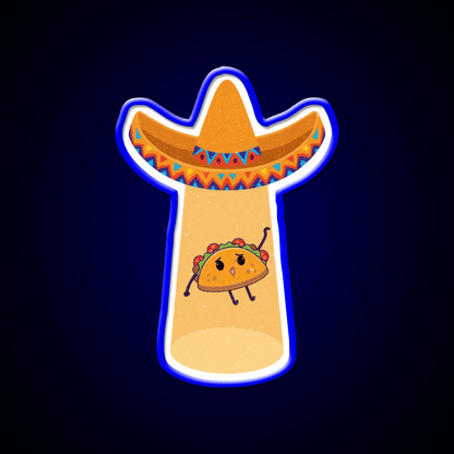 Funny Cute Tacos Extraterrestrial Abduction Taco Led Neon Sign Rgb Color - Shineneon