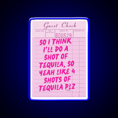 Funny Drinking Quote One More Shot Of Tequila Party Drink Tequila Led Neon Sign Rgb Color - Shineneon
