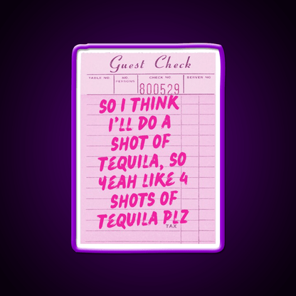 Funny Drinking Quote One More Shot Of Tequila Party Drink Tequila Led Neon Sign Rgb Color - Shineneon