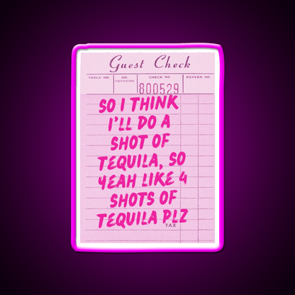 Funny Drinking Quote One More Shot Of Tequila Party Drink Tequila Led Neon Sign Rgb Color - Shineneon