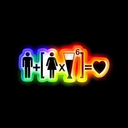 Funny Drinking Relationship Man Cave Bar Led Neon Sign Rgb Color - LED neon sign close-up detail