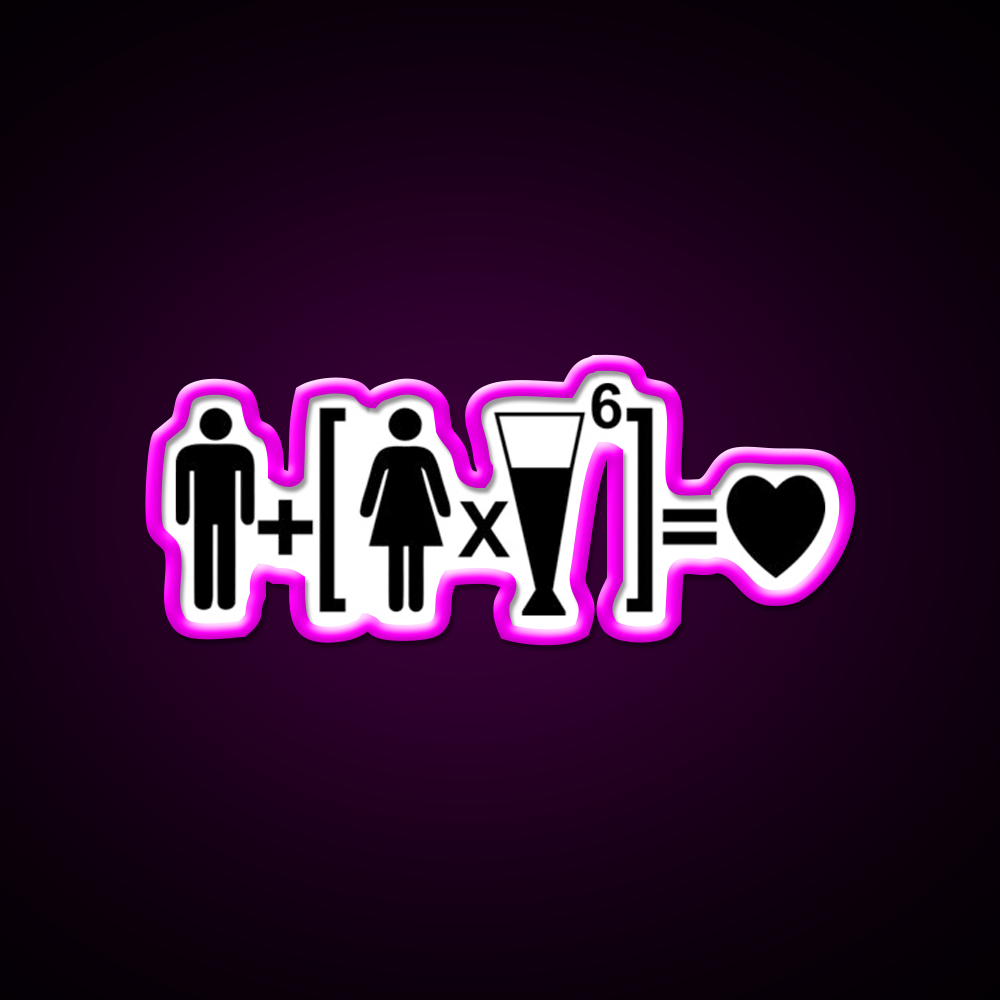 Funny Drinking Relationship Man Cave Bar Led Neon Sign Rgb Color - Neon sign mounted on wall in room