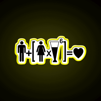Funny Drinking Relationship Man Cave Bar Led Neon Sign Rgb Color - Custom LED neon sign front view