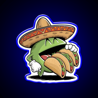 Funny Eating Taco Led Neon Sign Mexican Food Sign Rgb Color - Shineneon