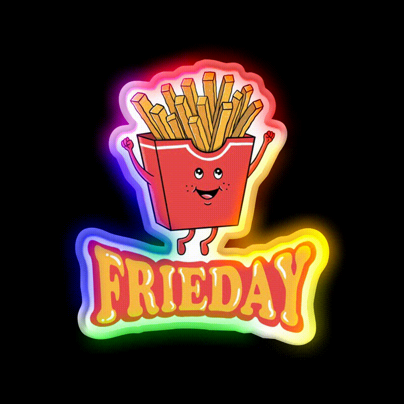 Funny Fast Food Led Neon Sign For Burger Place Rgb Color - LED neon sign close-up detail