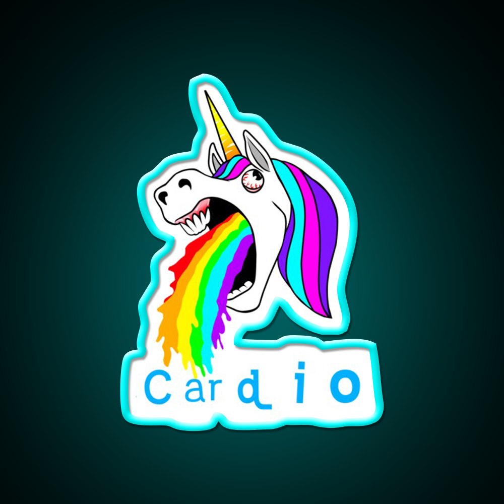 Funny Gym Humor I Hate Cardio Gym Fitness Led Neon Sign Rgb Color