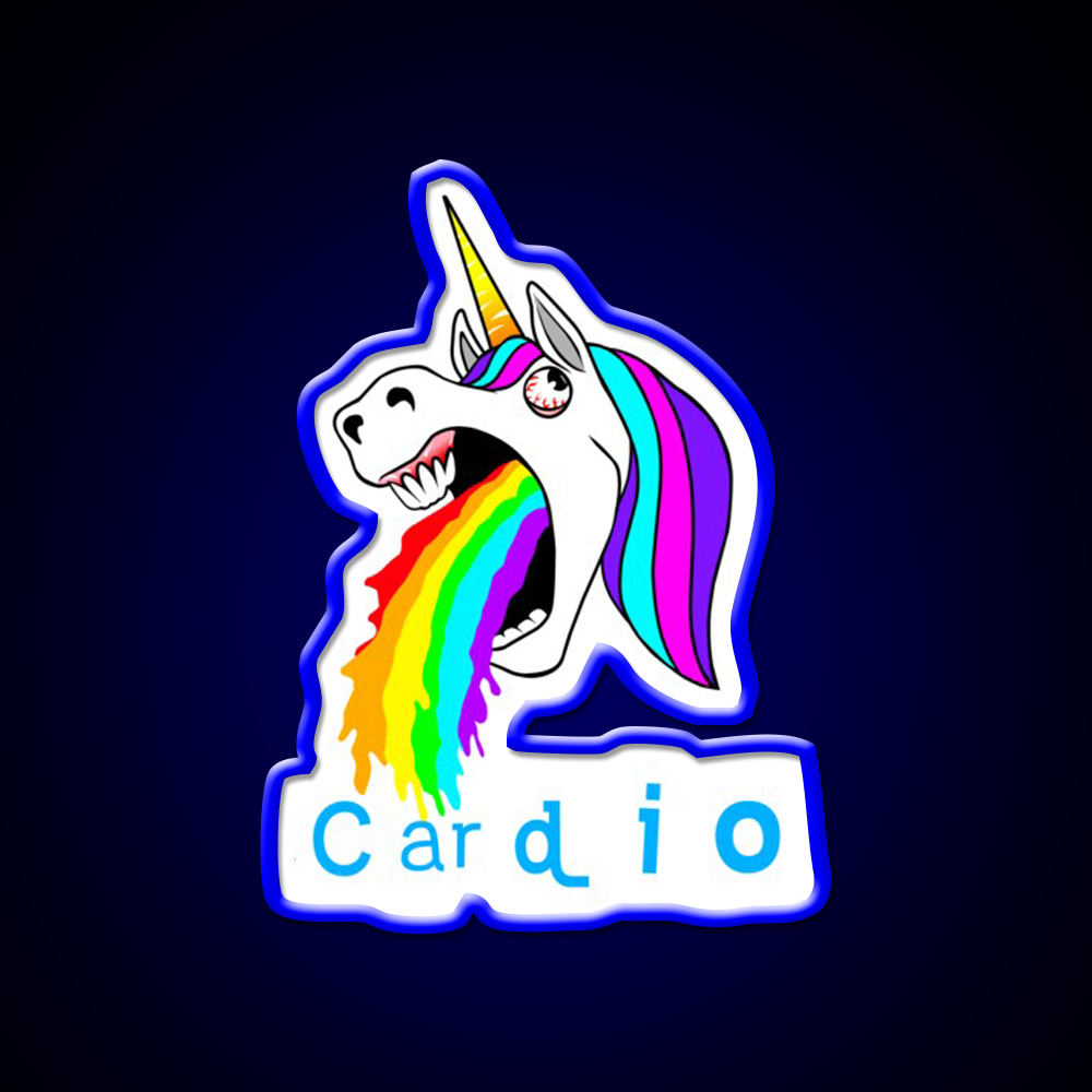 Funny Gym Humor I Hate Cardio Gym Fitness Led Neon Sign Rgb Color