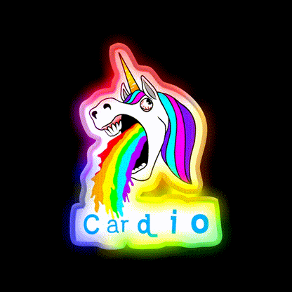 Funny Gym Humor I Hate Cardio Gym Fitness Led Neon Sign Rgb Color