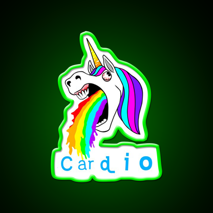 Funny Gym Humor I Hate Cardio Gym Fitness Led Neon Sign Rgb Color