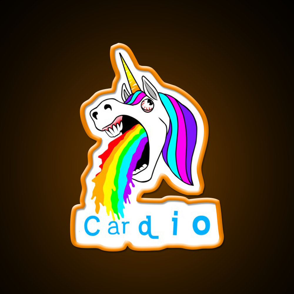 Funny Gym Humor I Hate Cardio Gym Fitness Led Neon Sign Rgb Color