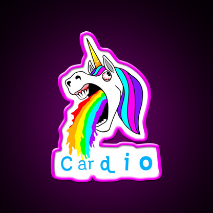 Funny Gym Humor I Hate Cardio Gym Fitness Led Neon Sign Rgb Color