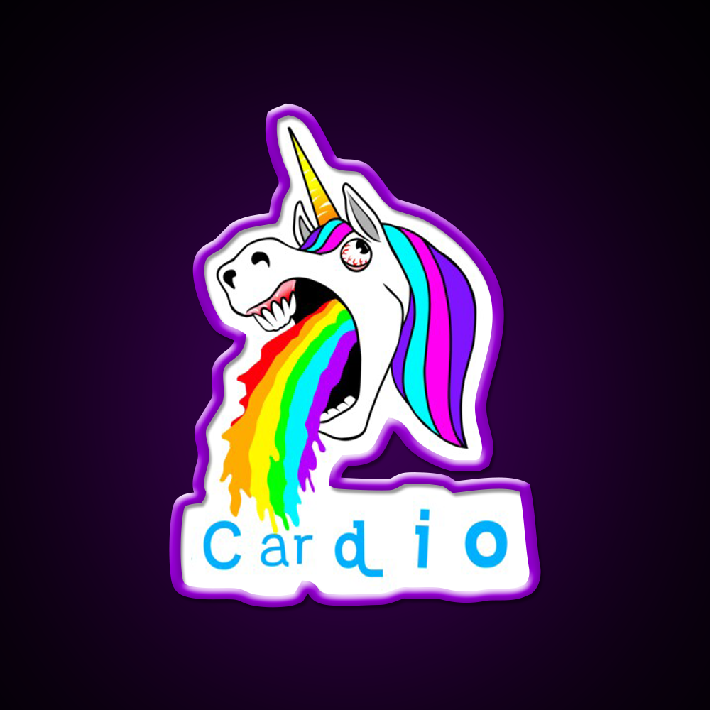 Funny Gym Humor I Hate Cardio Gym Fitness Led Neon Sign Rgb Color