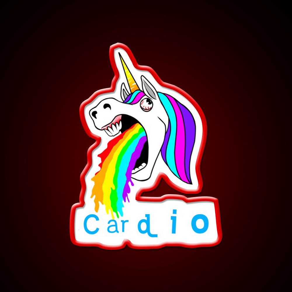 Funny Gym Humor I Hate Cardio Gym Fitness Led Neon Sign Rgb Color