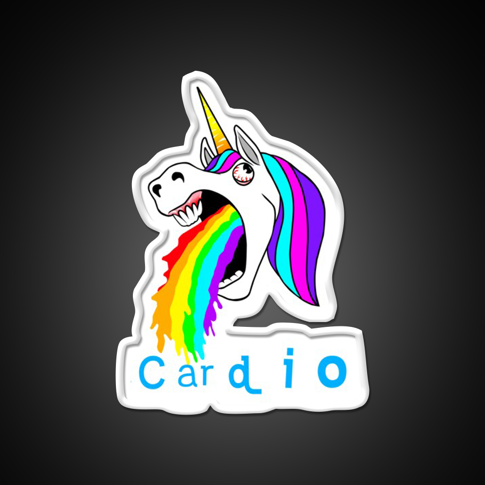 Funny Gym Humor I Hate Cardio Gym Fitness Led Neon Sign Rgb Color