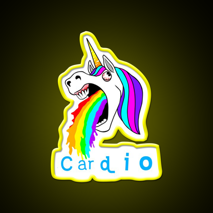 Funny Gym Humor I Hate Cardio Gym Fitness Led Neon Sign Rgb Color