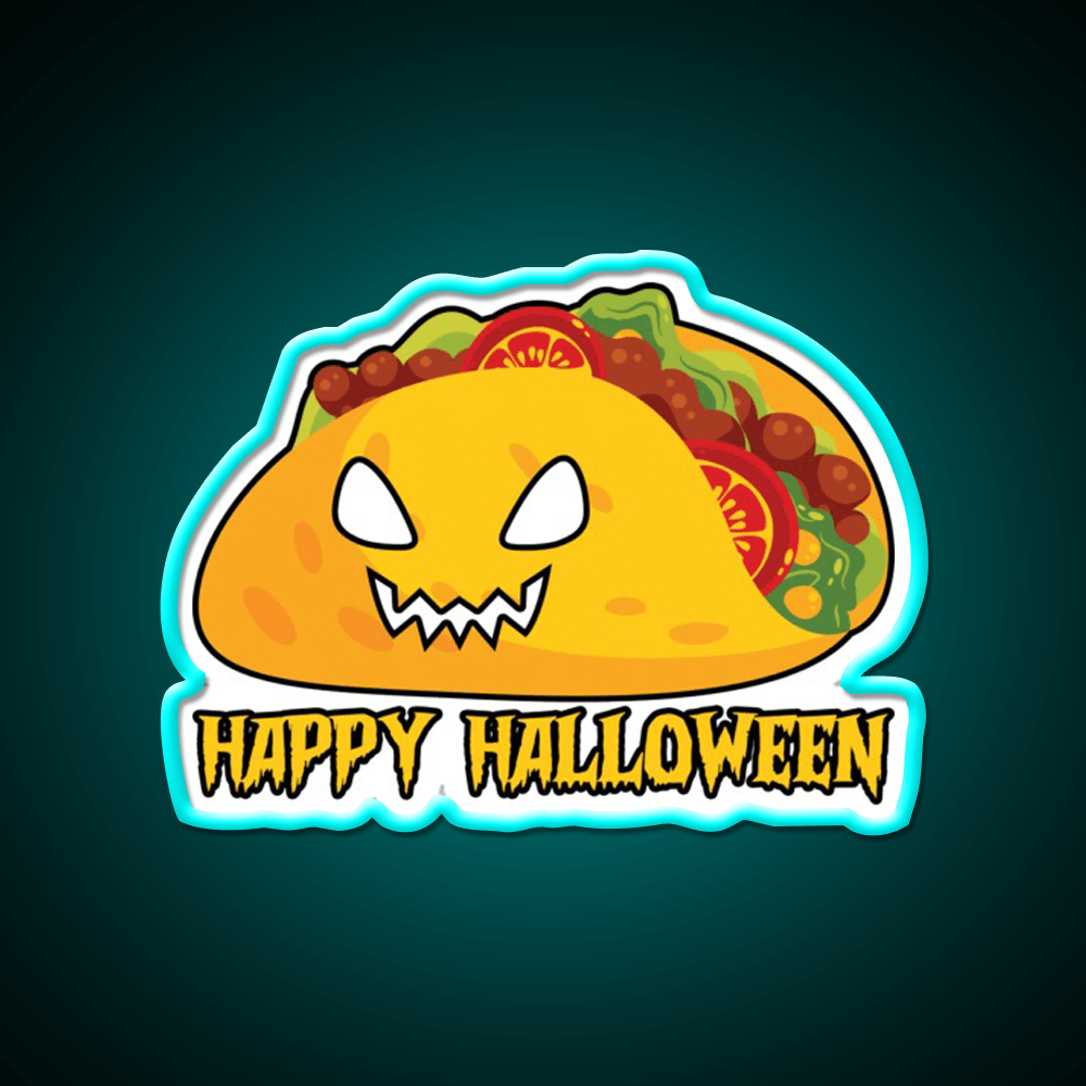 Funny Halloween Costume Taco Led Neon Sign Mexican Food Sign Rgb Color - Shineneon
