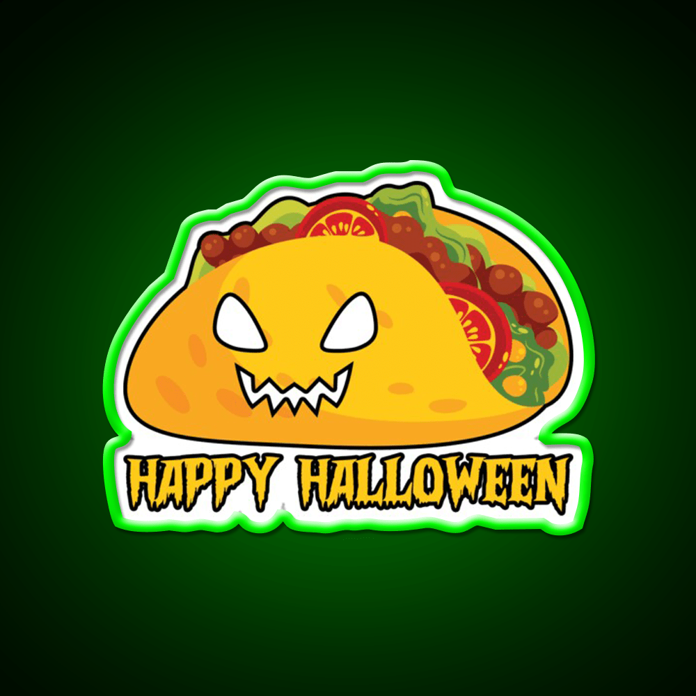 Funny Halloween Costume Taco Led Neon Sign Mexican Food Sign Rgb Color - Shineneon