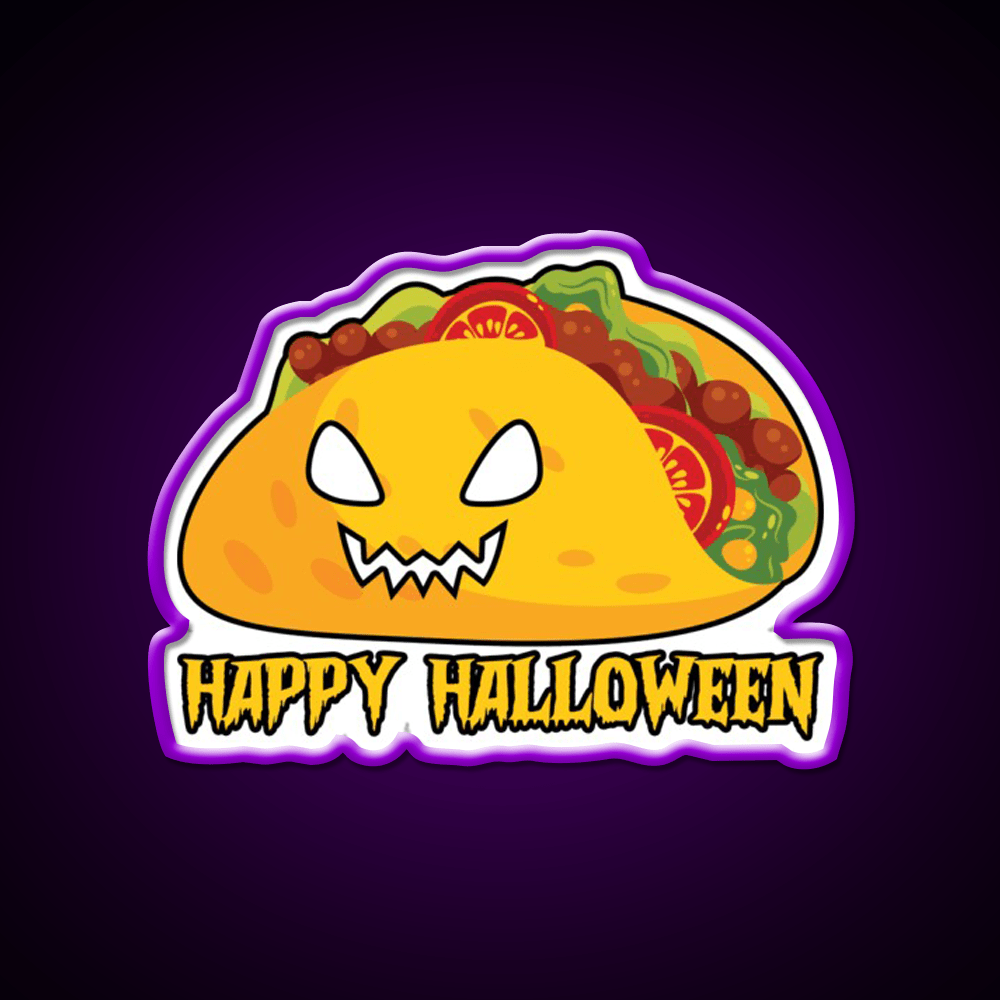 Funny Halloween Costume Taco Led Neon Sign Mexican Food Sign Rgb Color - Shineneon
