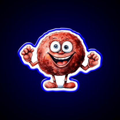 Funny Happy Meatball Snack Food Led Neon Sign Rgb Color - Shineneon
