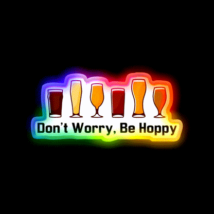 Funny Hilarious Craft Beer Pun Man Cave Bar Led Neon Sign Rgb Color - LED neon sign close-up detail