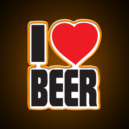 Funny I Love Beer Bar Decor Led Neon Sign Rgb Color - LED neon sign view 6