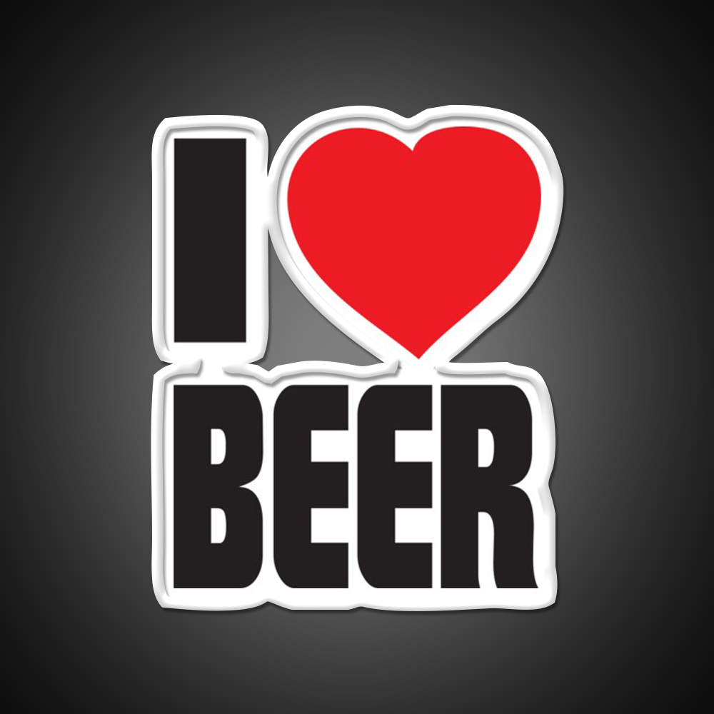 Funny I Love Beer Bar Decor Led Neon Sign Rgb Color
