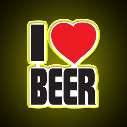 Funny I Love Beer Bar Decor Led Neon Sign Rgb Color