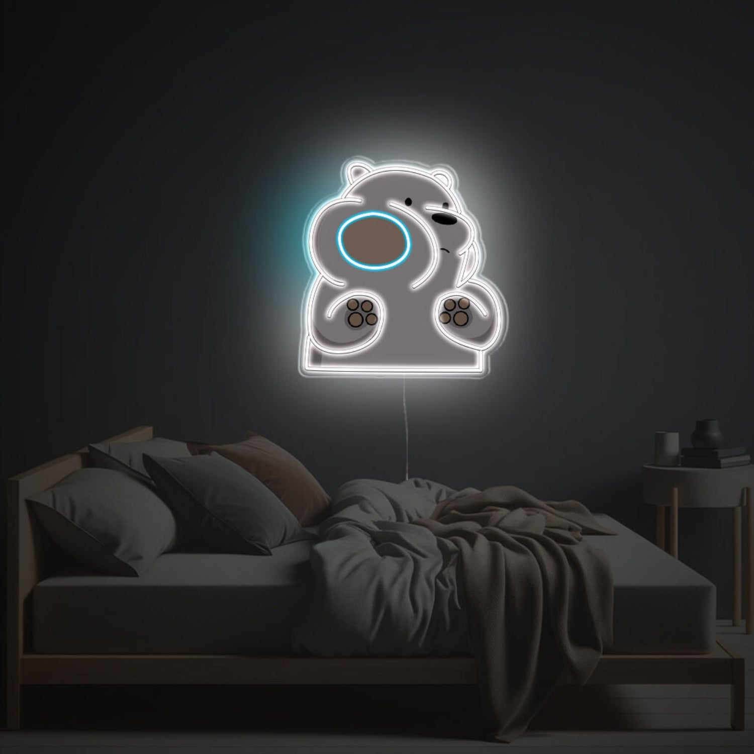 Funny Ice Bear Led Neon Acrylic Artwork | Shineneon