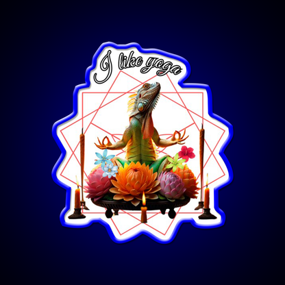 Funny Iguana Kundalini Yoga Led Neon Sign Rgb Color