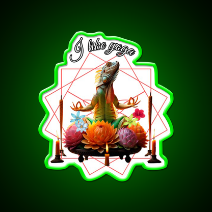 Funny Iguana Kundalini Yoga Led Neon Sign Rgb Color