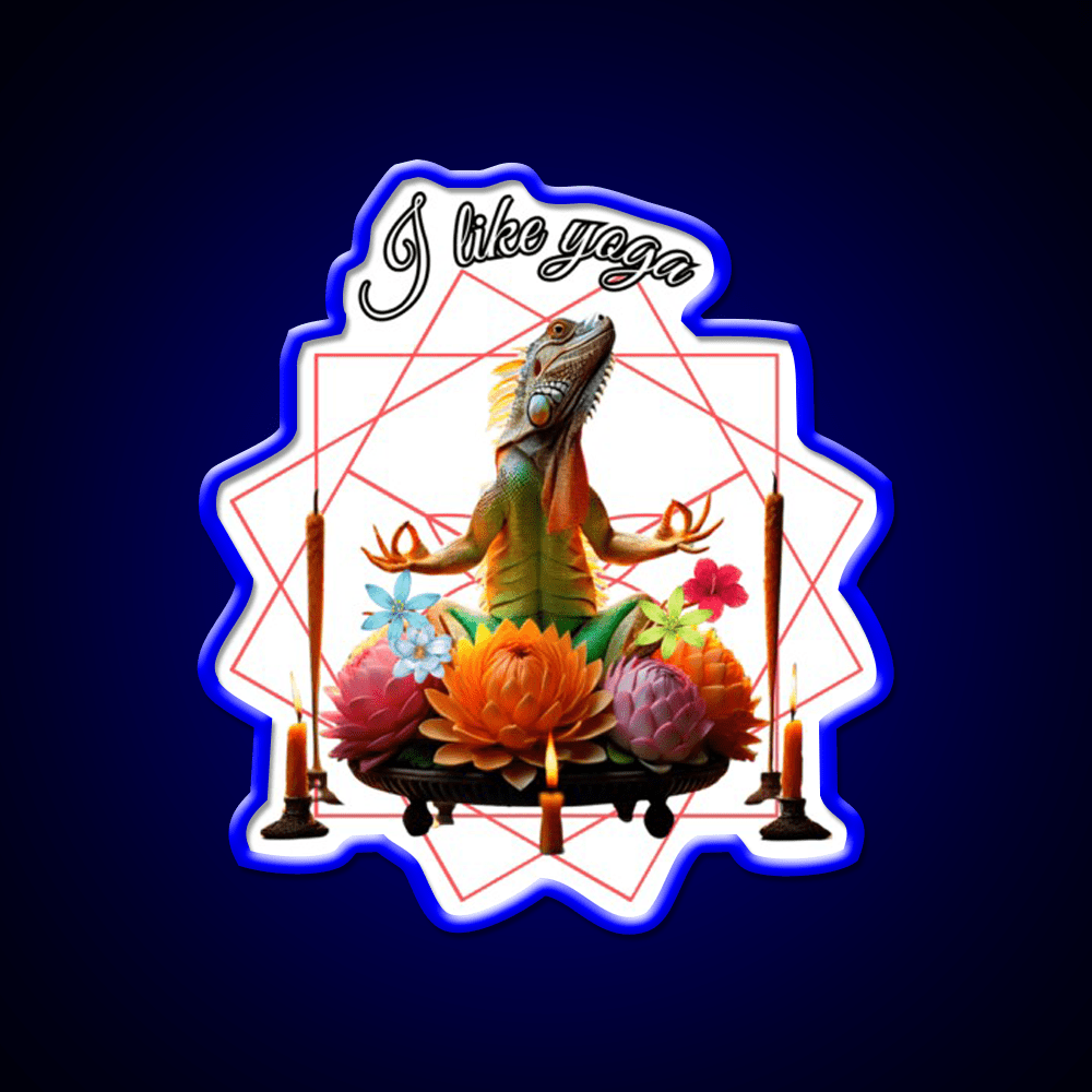 Funny Iguana Kundalini Yoga Led Neon Sign Rgb Color - Shineneon