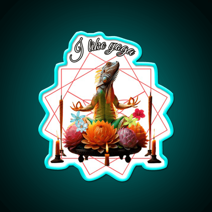 Funny Iguana Kundalini Yoga Led Neon Sign Rgb Color - Shineneon