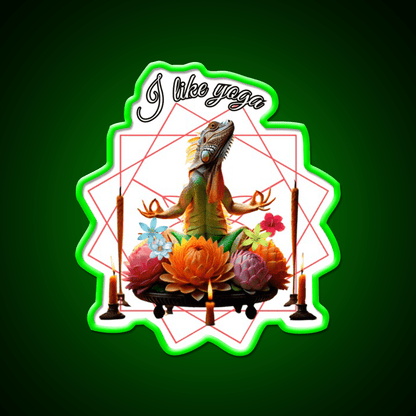Funny Iguana Kundalini Yoga Led Neon Sign Rgb Color - Shineneon