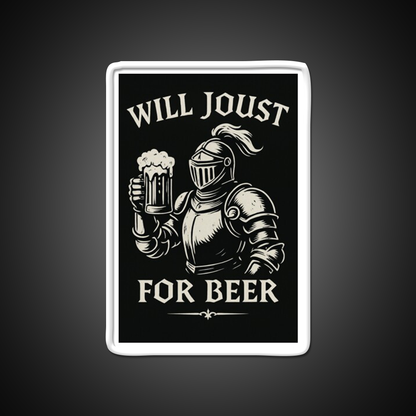 Funny Joust For Beer Medieval Ren Faire Art Beer Bar Decor Led Neon Sign Rgb Color - LED neon sign view 11