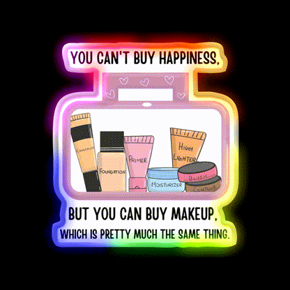 Funny Makeup Saying Nail Salon Led Neon Sign Rgb Color - LED neon sign close-up detail