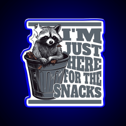 Funny Meme Im Just Here For The Snacks Snack Food Led Neon Sign Rgb Color - Shineneon
