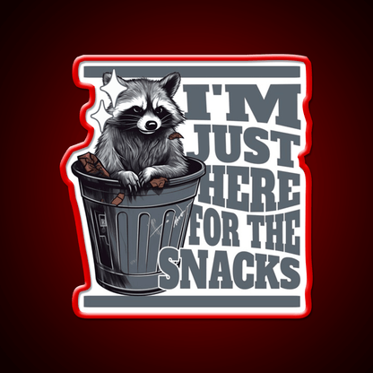 Funny Meme Im Just Here For The Snacks Snack Food Led Neon Sign Rgb Color - Shineneon