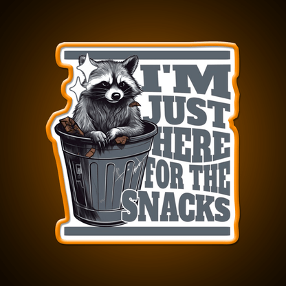 Funny Meme Im Just Here For The Snacks Snack Food Led Neon Sign Rgb Color - Shineneon
