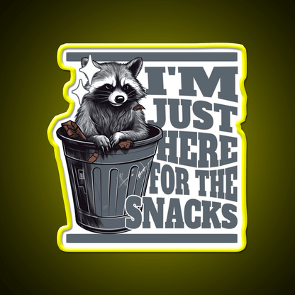 Funny Meme Im Just Here For The Snacks Snack Food Led Neon Sign Rgb Color - Shineneon