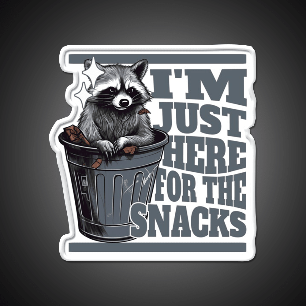 Funny Meme Im Just Here For The Snacks Snack Food Led Neon Sign Rgb Color - Shineneon