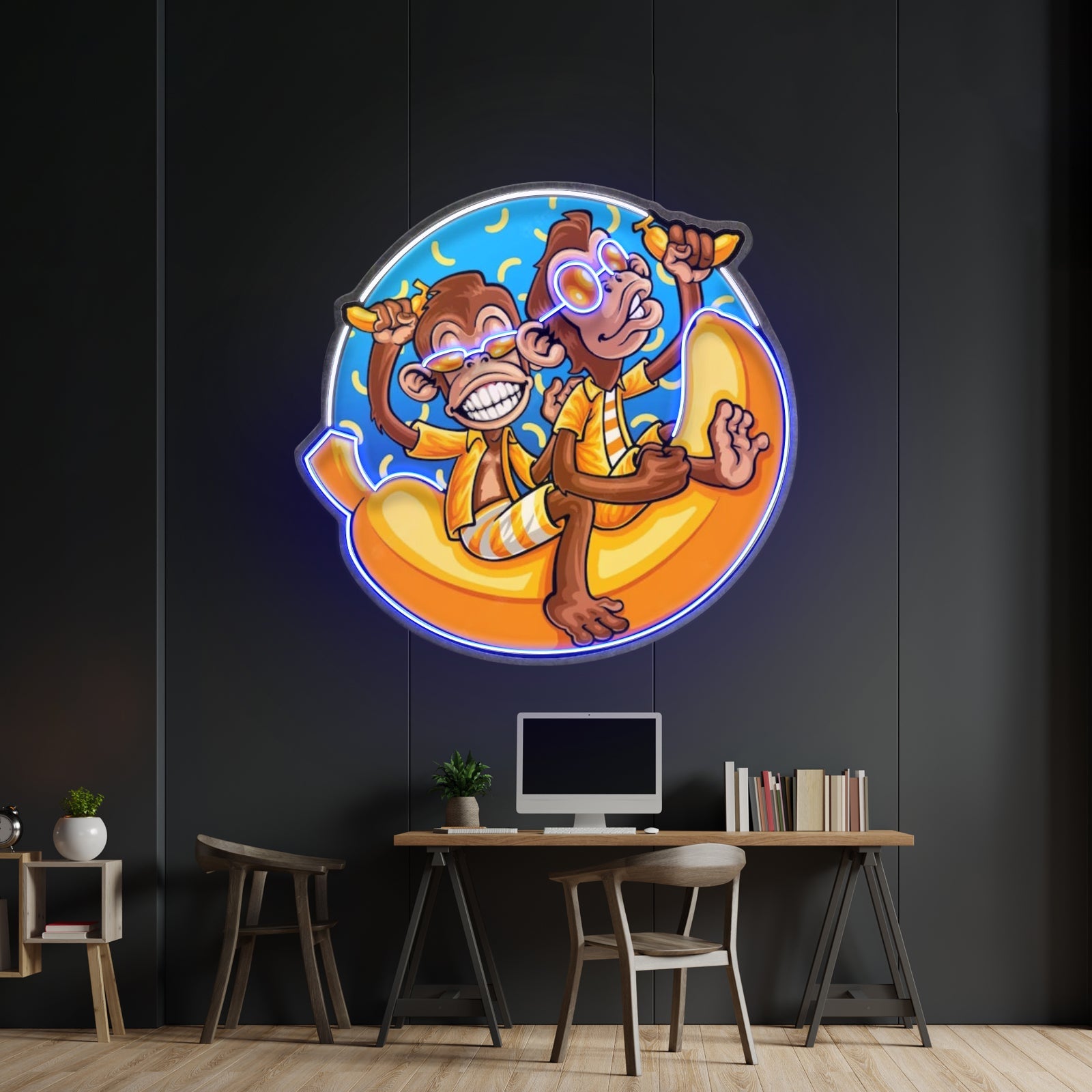 Funny Monkey Banana Cartoon Led Neon Sign Light Custom Led Signs - Shineneon